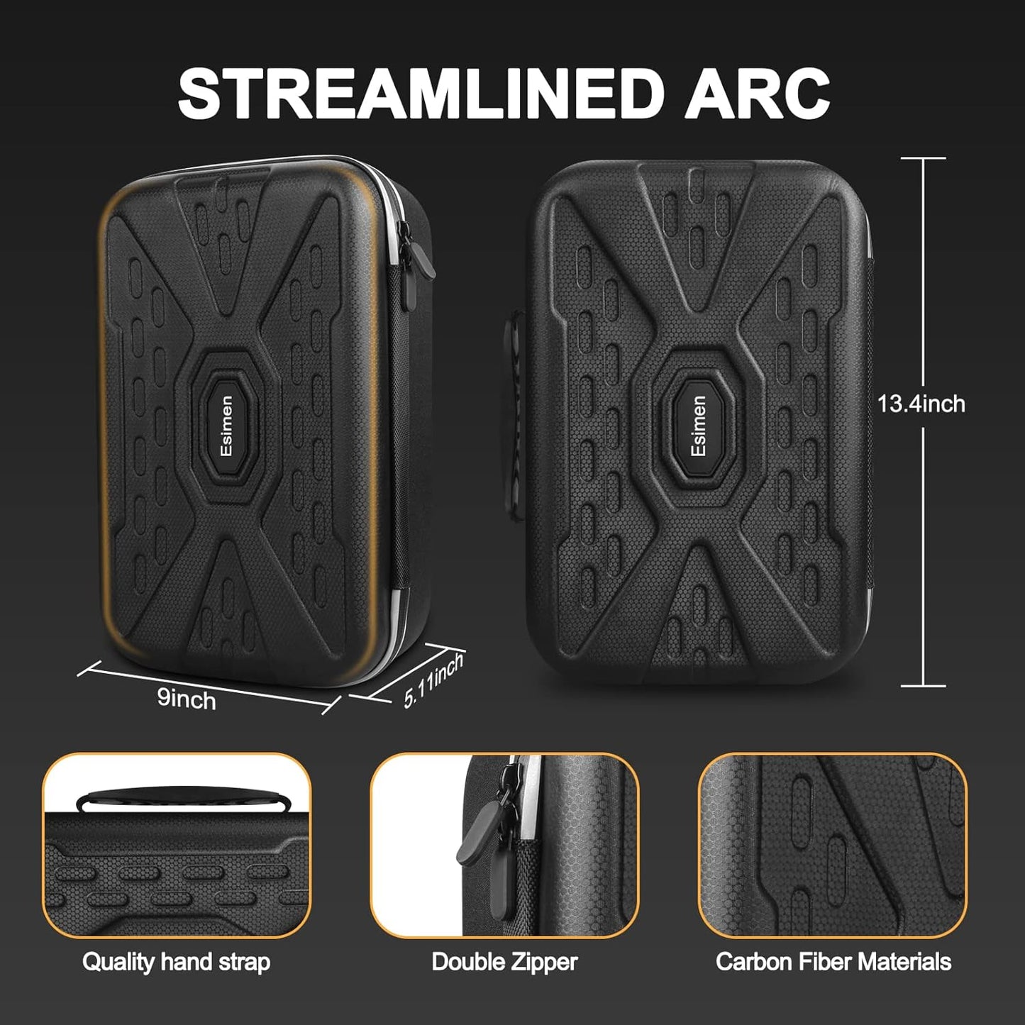 Hard Protective Travel Case for Quest 2, Carrying Case Controllers Accessories with Shoulder Strap, VR Glass Protector-Shock-Dust-Water Proof