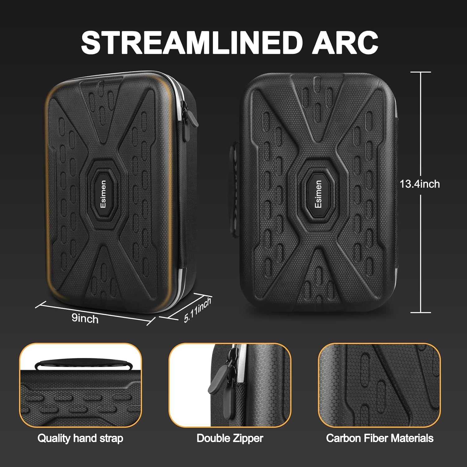 Hard Protective Travel Case for Quest 2, Carrying Case Controllers Accessories with Shoulder Strap, VR Glass Protector-Shock-Dust-Water Proof